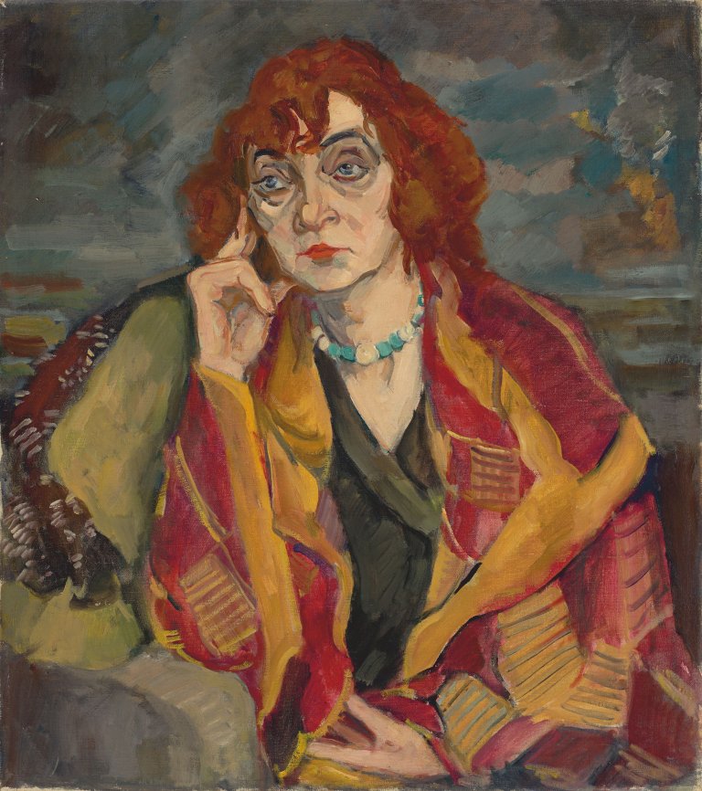 Auf diesem Bild ist das folgende Kunstwerk zu sehen: Georg Tappert. „Alte Schauspielerin“. Um 1933.