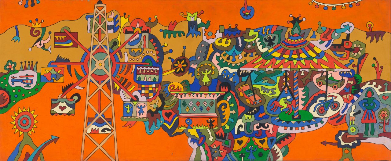 Auf diesem Bild ist das folgende Kunstwerk zu sehen: Alexis Akrithakis. Lunapark. 1967.