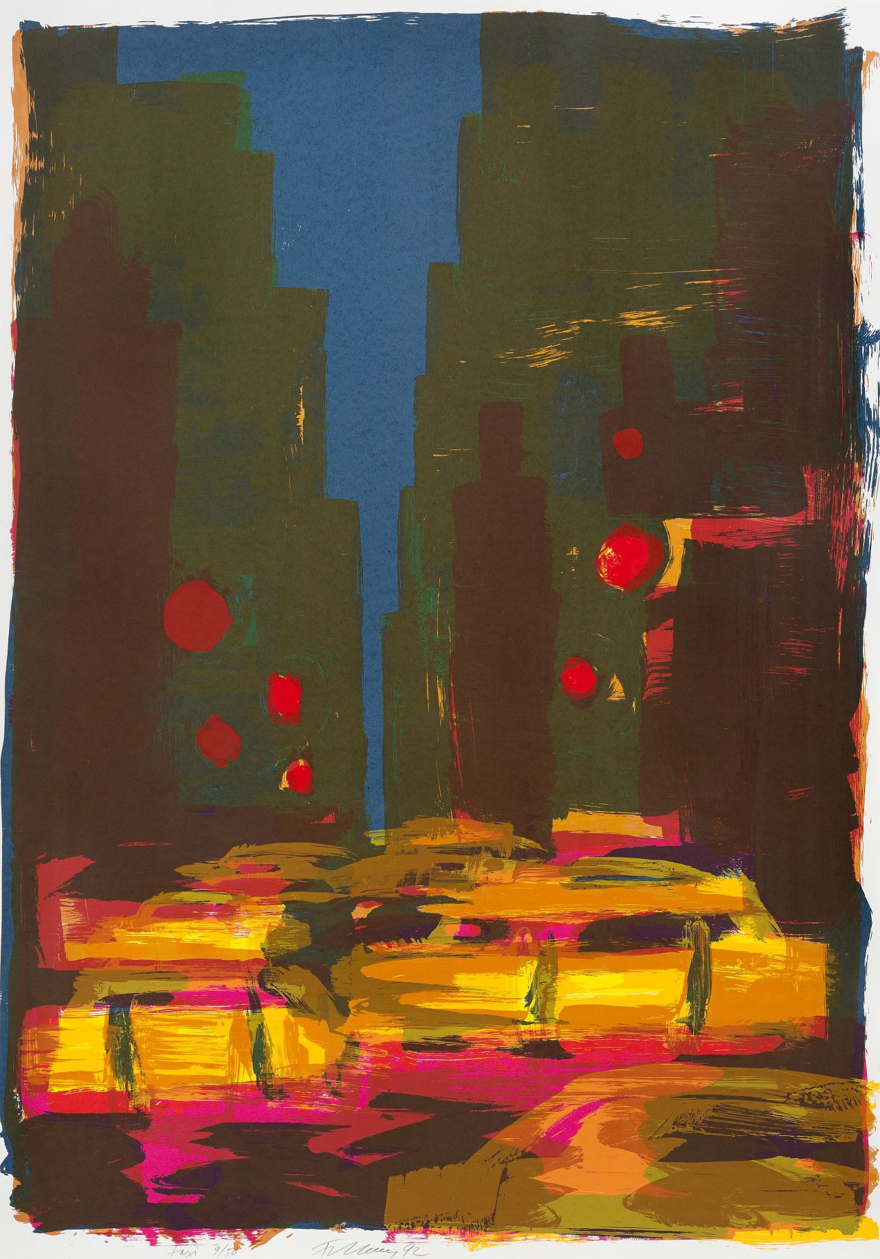 This picture shows the following artwork: Rainer Fetting. ”Taxi”. 1992.