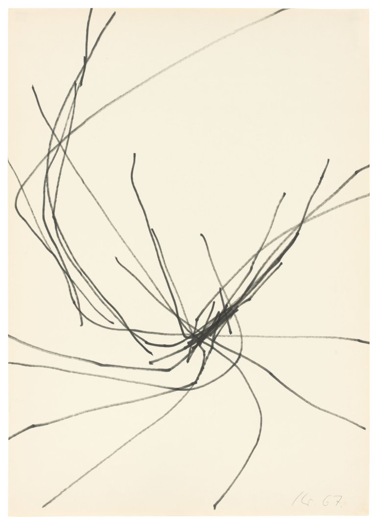 Auf diesem Bild ist das folgende Kunstwerk zu sehen: Norbert Kricke. Ohne Titel. 1967.