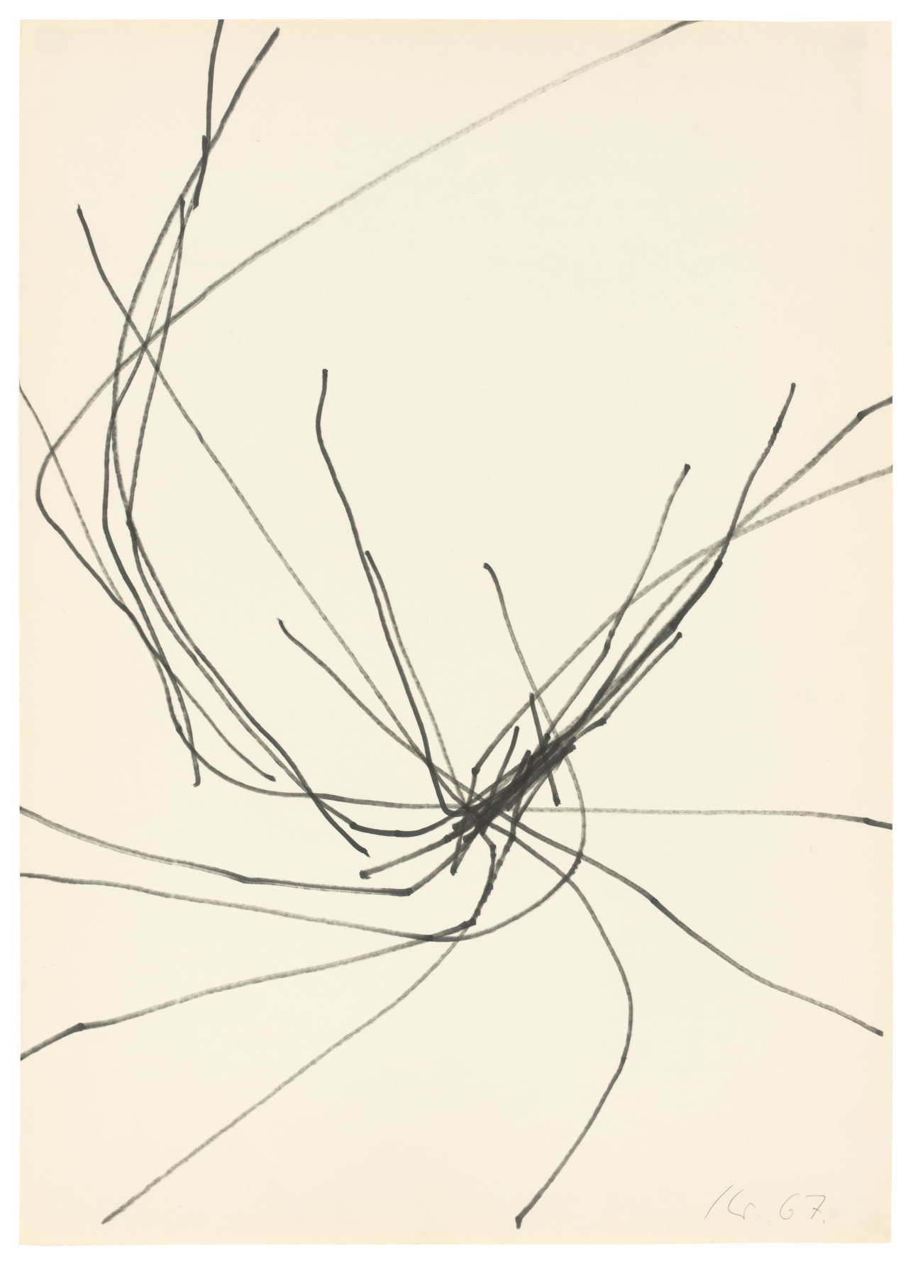 Auf diesem Bild ist das folgende Kunstwerk zu sehen: Norbert Kricke. Ohne Titel. 1967.