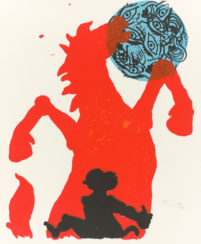 Auf diesem Bild ist das folgende Kunstwerk zu sehen: Jörg Immendorff. „Ohne Titel“. 2002.