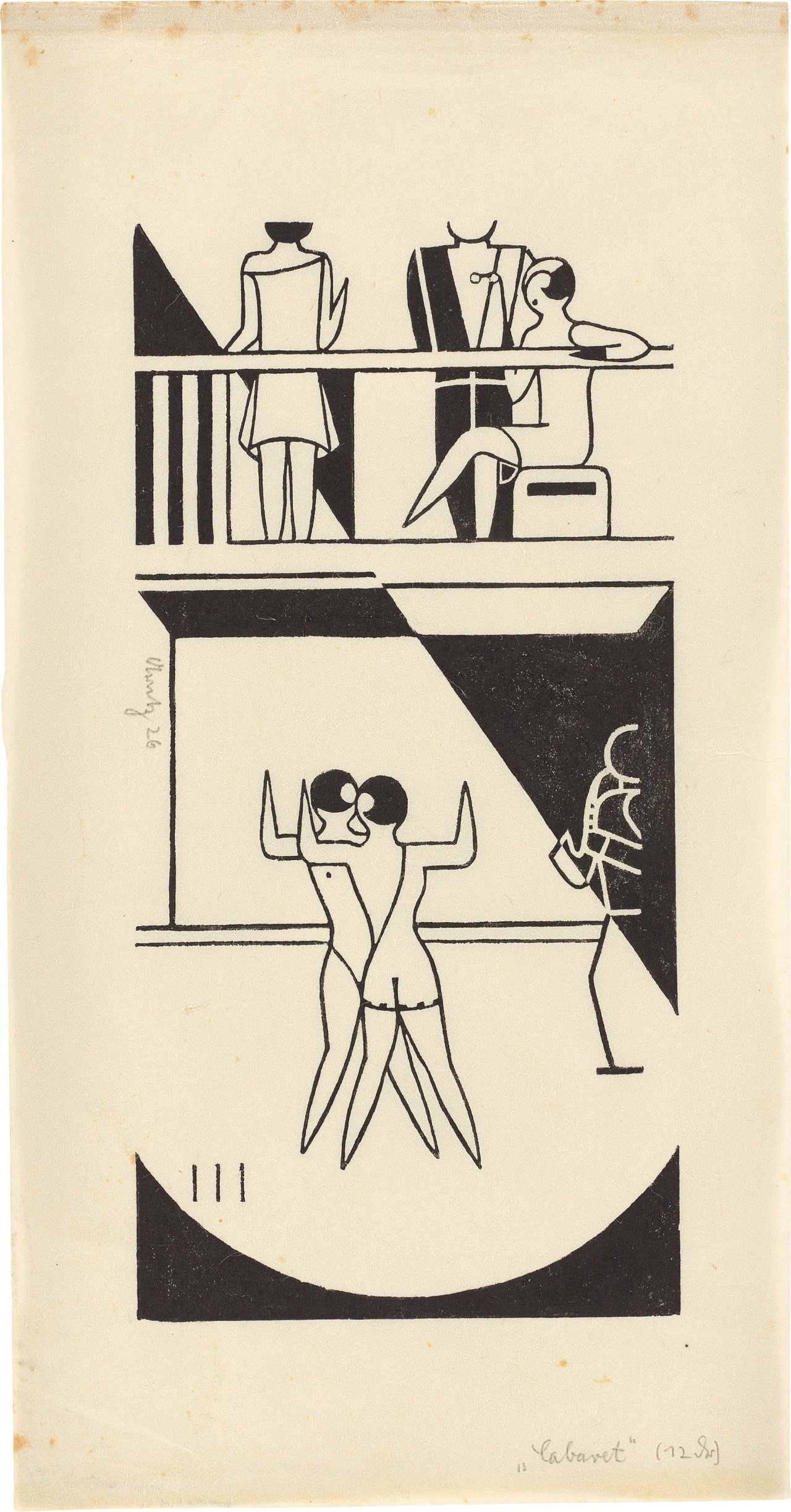 Auf diesem Bild ist das folgende Kunstwerk zu sehen: Gerd Arntz. „Cabaret“. 1926.