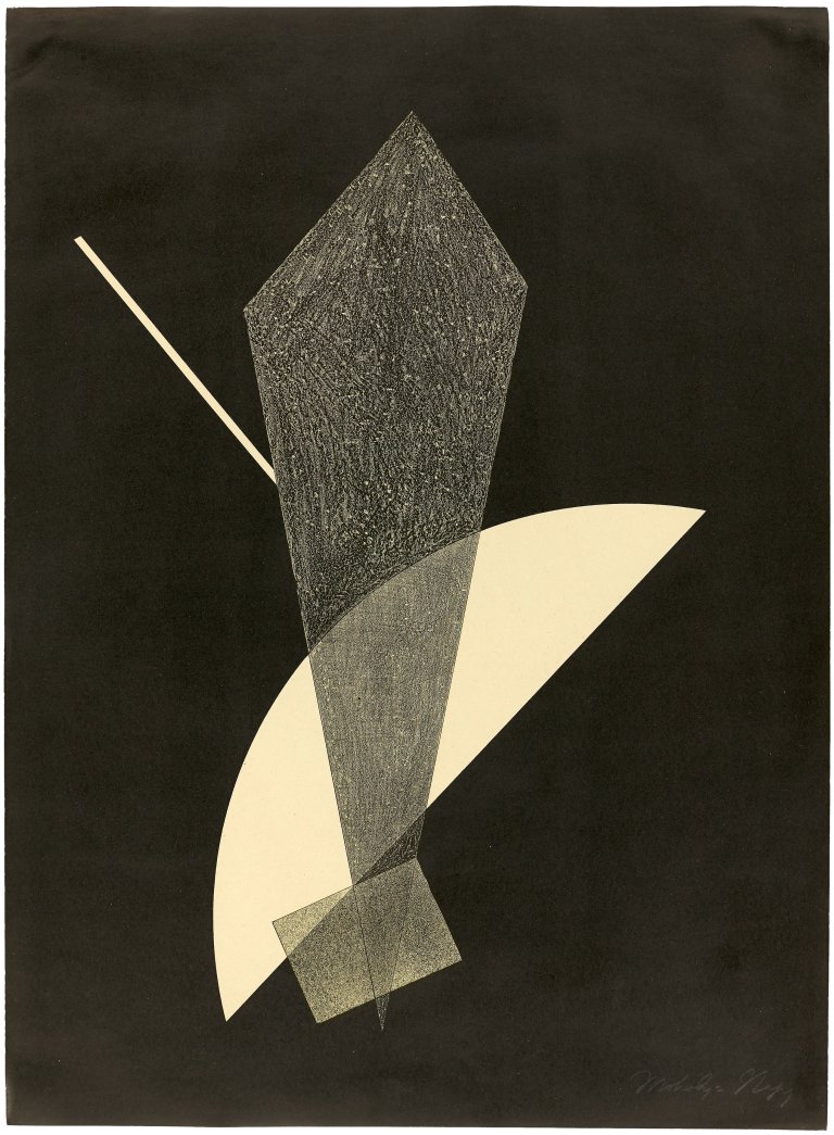 Auf diesem Bild ist das folgende Kunstwerk zu sehen: László Moholy-Nagy. „Konstruktion V“. 1923.