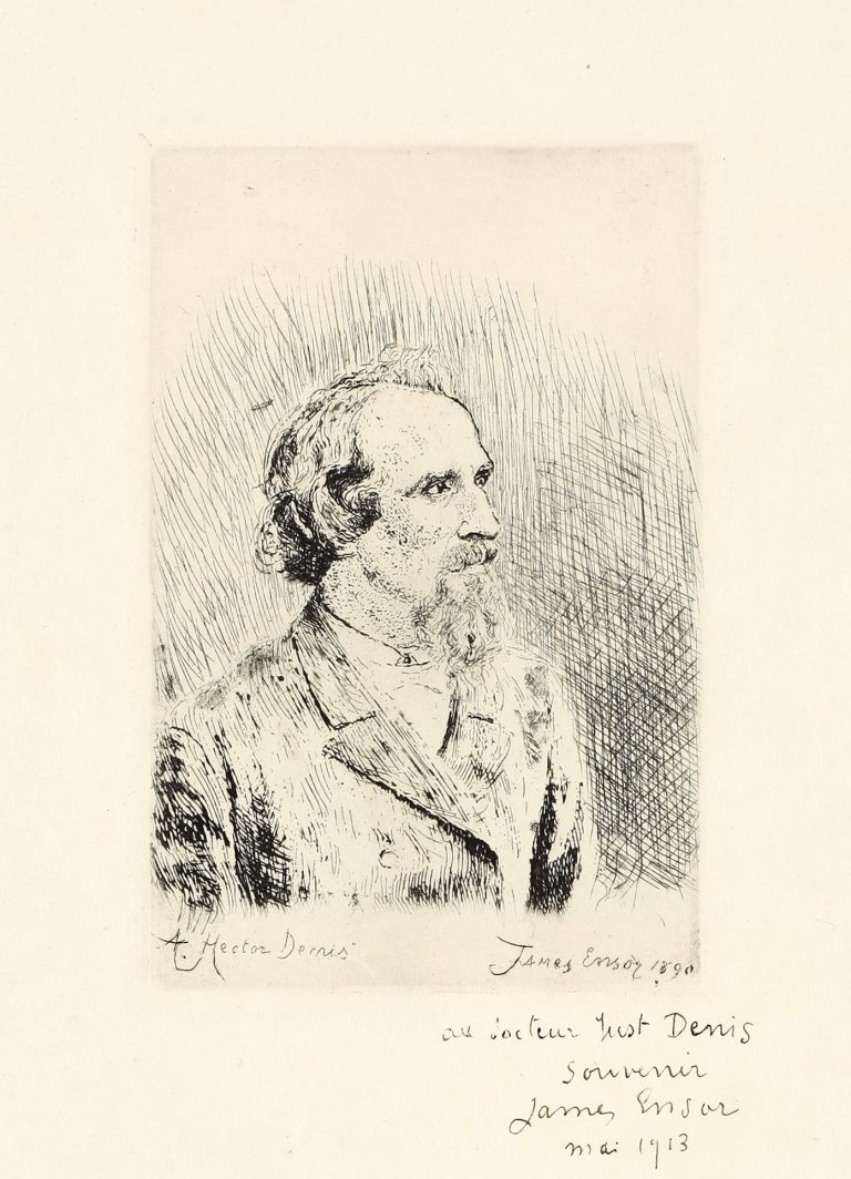 Auf diesem Bild ist das folgende Kunstwerk zu sehen: James Ensor. „Portrait of Hector Denis“. 1890.