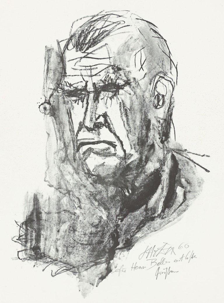 Auf diesem Bild ist das folgende Kunstwerk zu sehen: Otto Dix. „Großes Selbstporträt“. 1966.