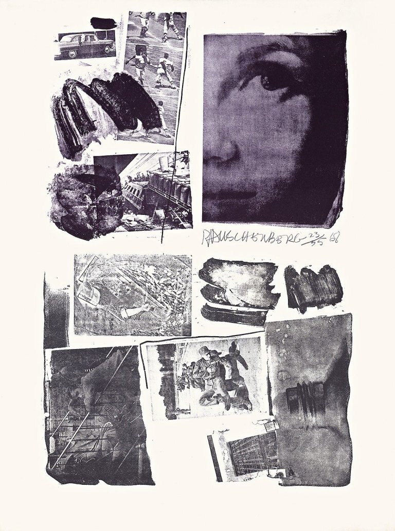 Auf diesem Bild ist das folgende Kunstwerk zu sehen: Robert Rauschenberg. „Pledge“. 1968.
