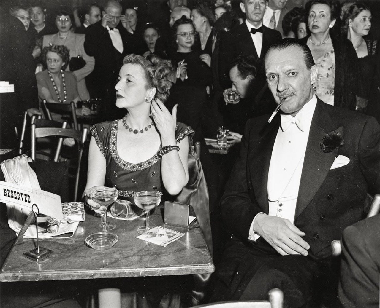 This picture shows the following artwork: Arthur Leipzig. Opening Night at the Opera. 1946.