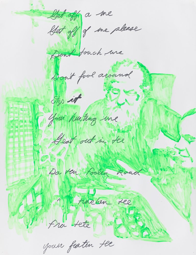 Auf diesem Bild ist das folgende Kunstwerk zu sehen: Tony Oursler. „Poetic (Coda) #27“. 1997.
