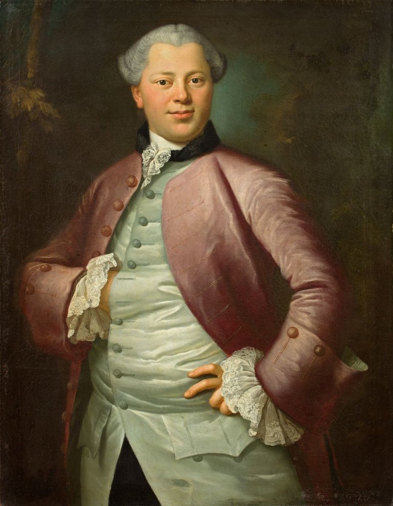 Auf diesem Bild ist das folgende Kunstwerk zu sehen: Anton Graff. Portrait des Schriftstellers Gustav Adolph von Amman (1743–1772). 1762.