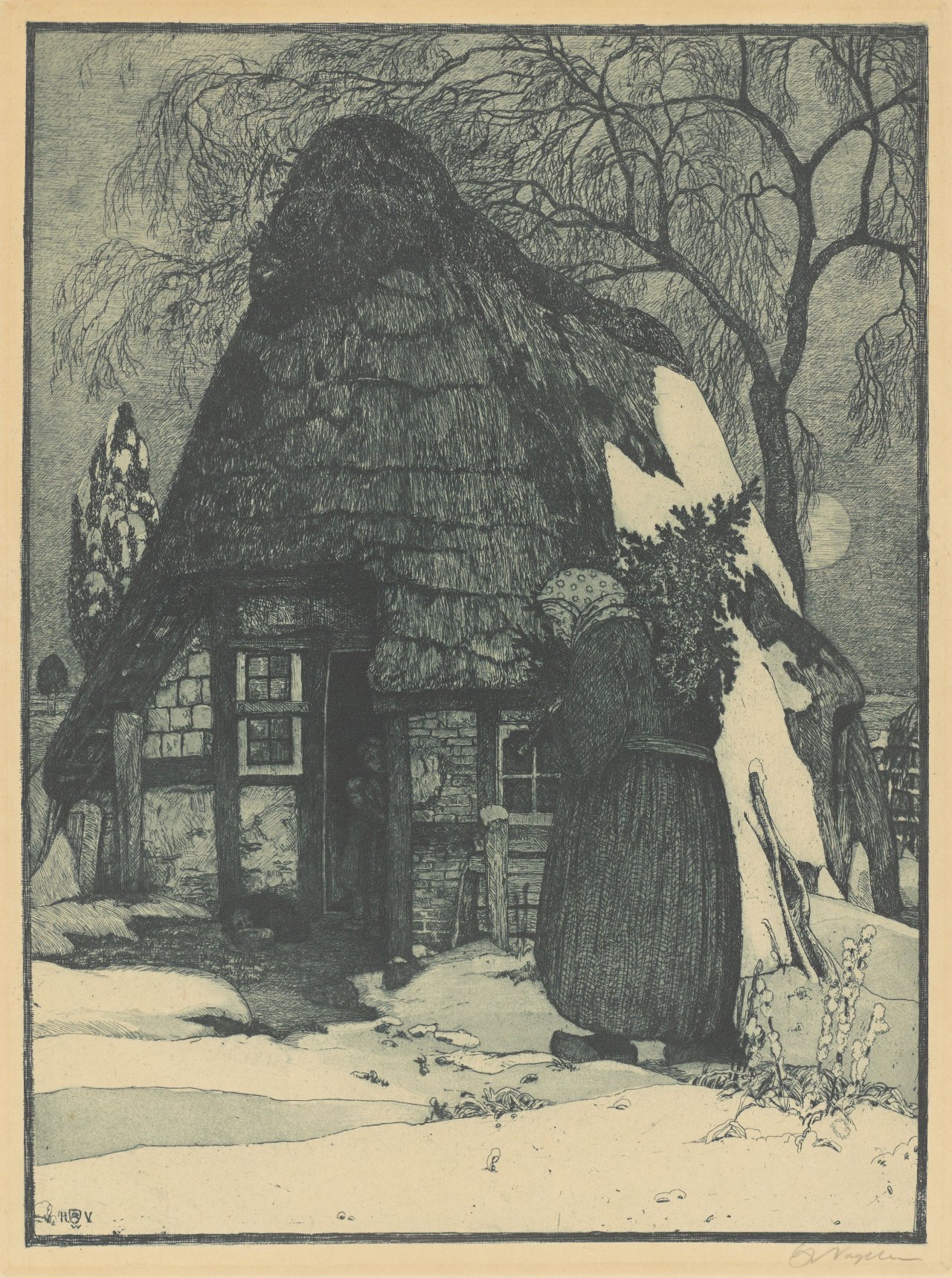 Auf diesem Bild ist das folgende Kunstwerk zu sehen: Heinrich Vogeler. „Weihnachten“. 1909.