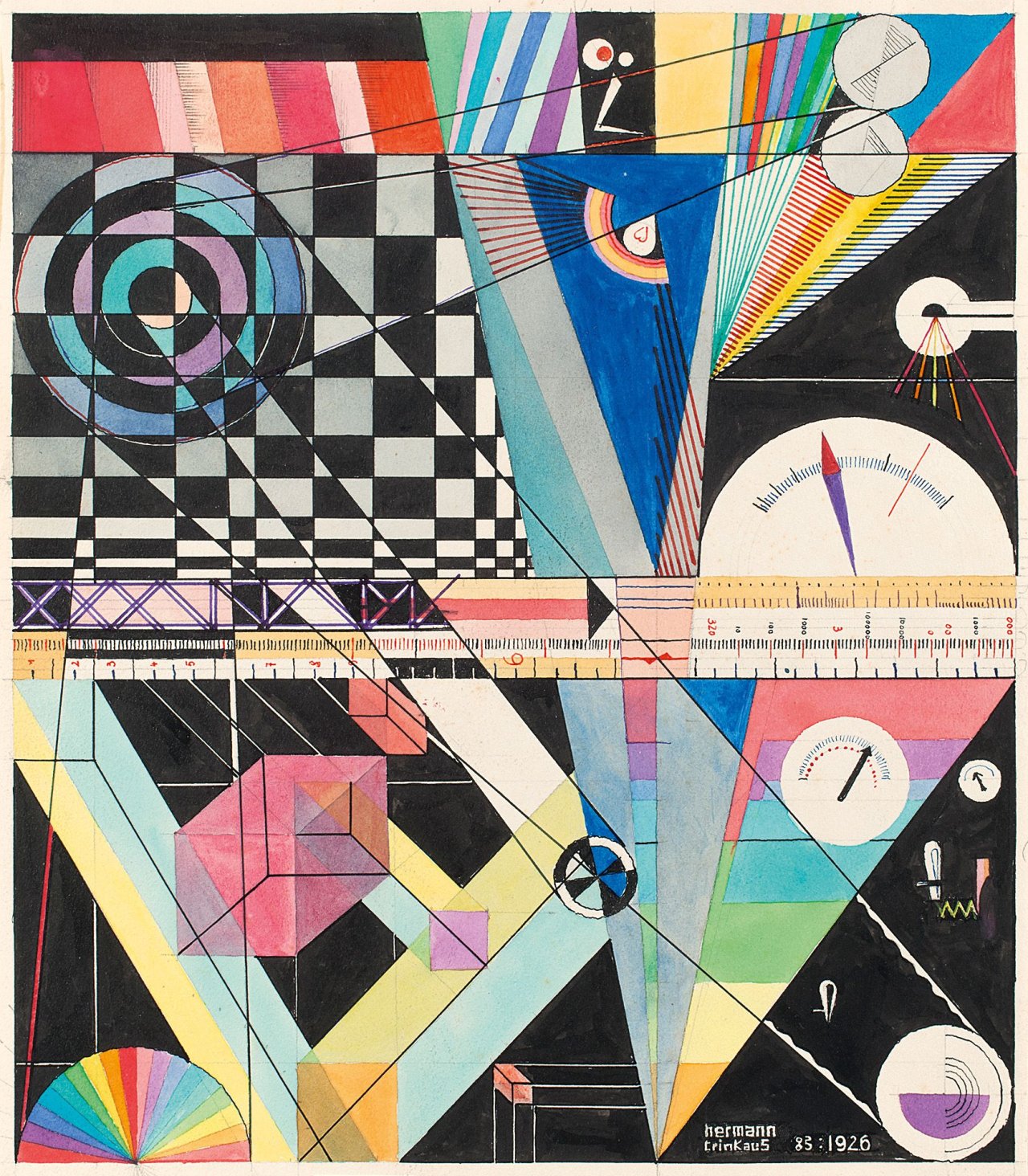 Auf diesem Bild ist das folgende Kunstwerk zu sehen: Karl Hermann Trinkaus. „statisch-dynamisch“. 1926.