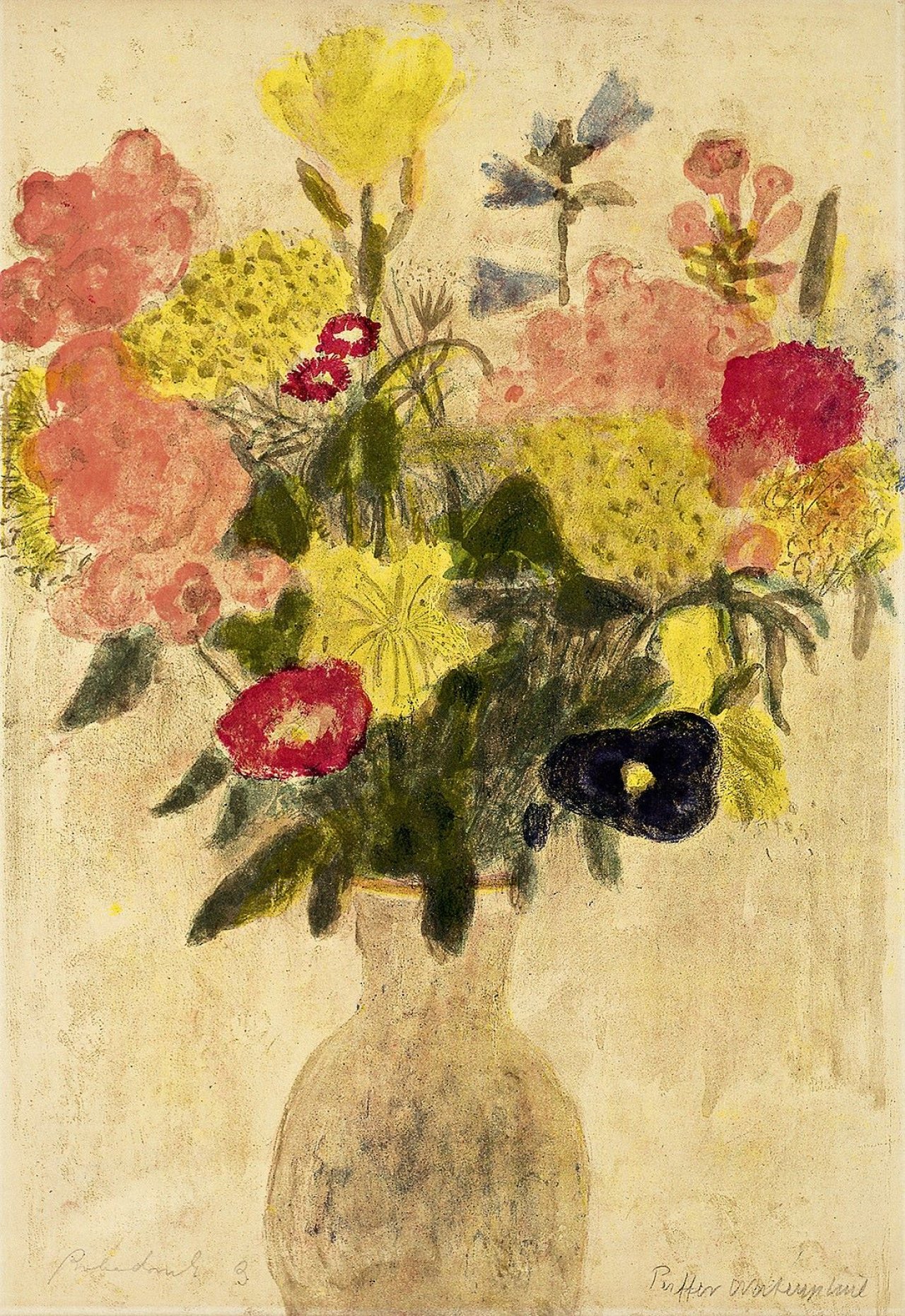 Auf diesem Bild ist das folgende Kunstwerk zu sehen: Max Peiffer Watenphul. „Blumenstrauß“. 1951.