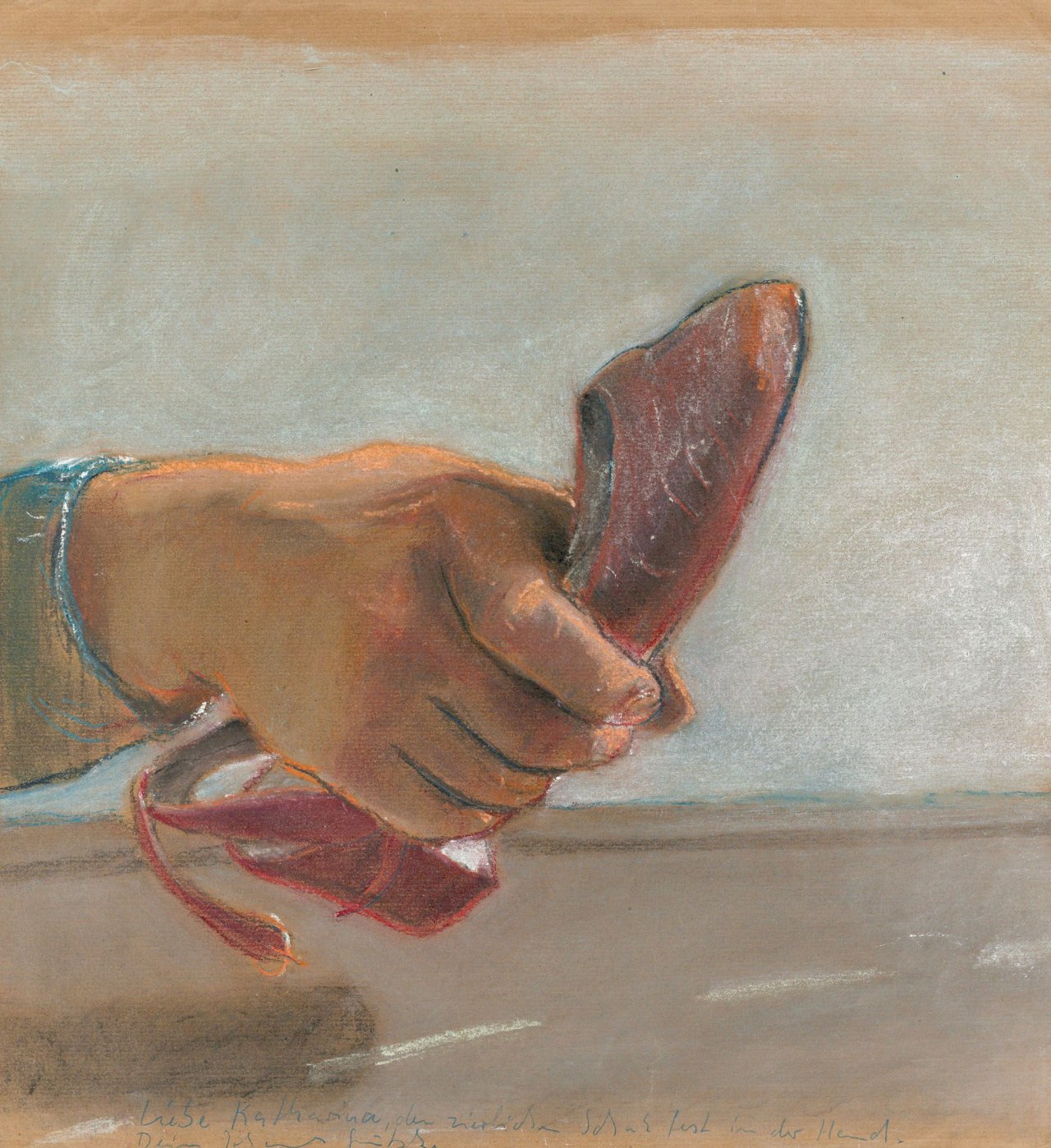 This picture shows the following artwork: Johannes Grützke. Der Zierliche Schuh.