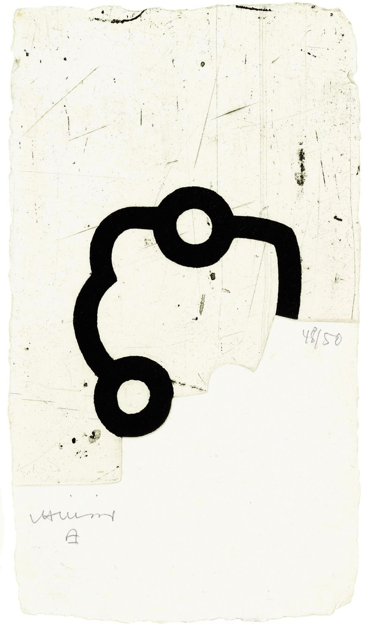 Auf diesem Bild ist das folgende Kunstwerk zu sehen: Eduardo Chillida. „Argi II“. 1988.