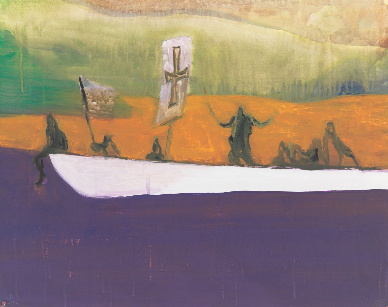 Auf diesem Bild ist das folgende Kunstwerk zu sehen: Peter Doig. Canoe. 2008.