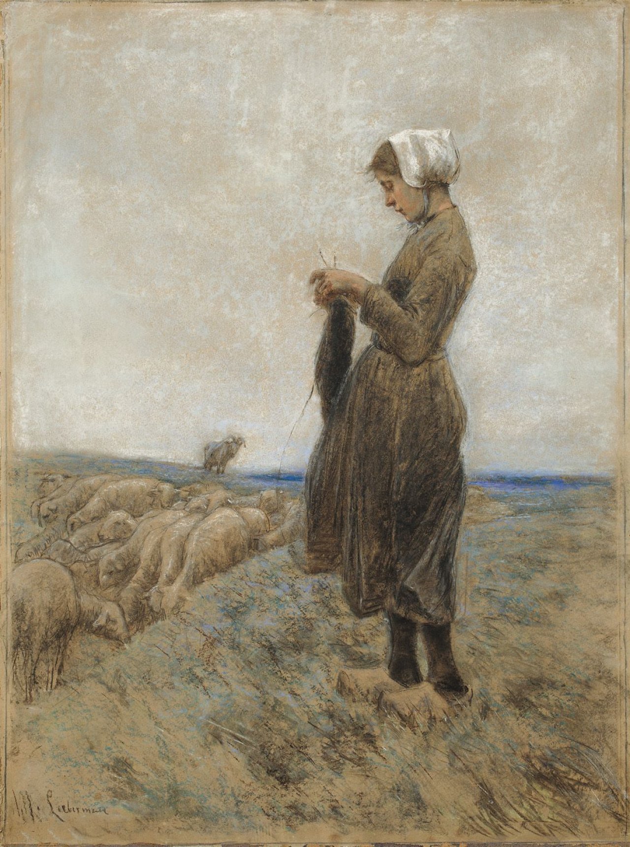 This picture shows the following artwork: Max Liebermann. „Holländisches Hirtenmädchen“. Circa 1887.