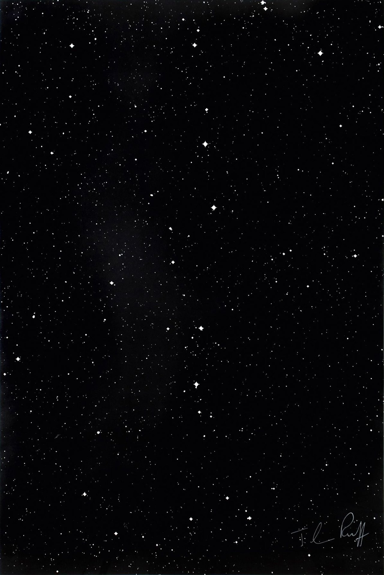 Auf diesem Bild ist das folgende Kunstwerk zu sehen: Thomas Ruff. „05h 08m / - 45“. (Nach) 1990.