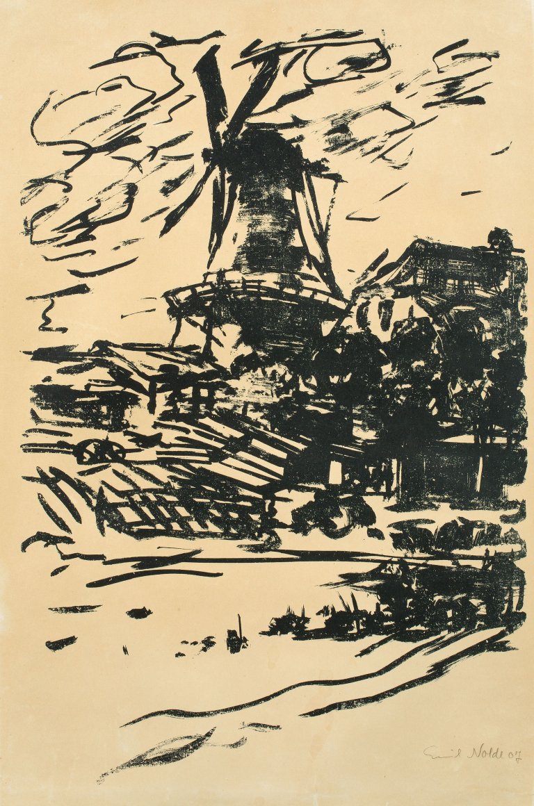 This picture shows the following artwork: Emil Nolde. „Mühle“. 1907.