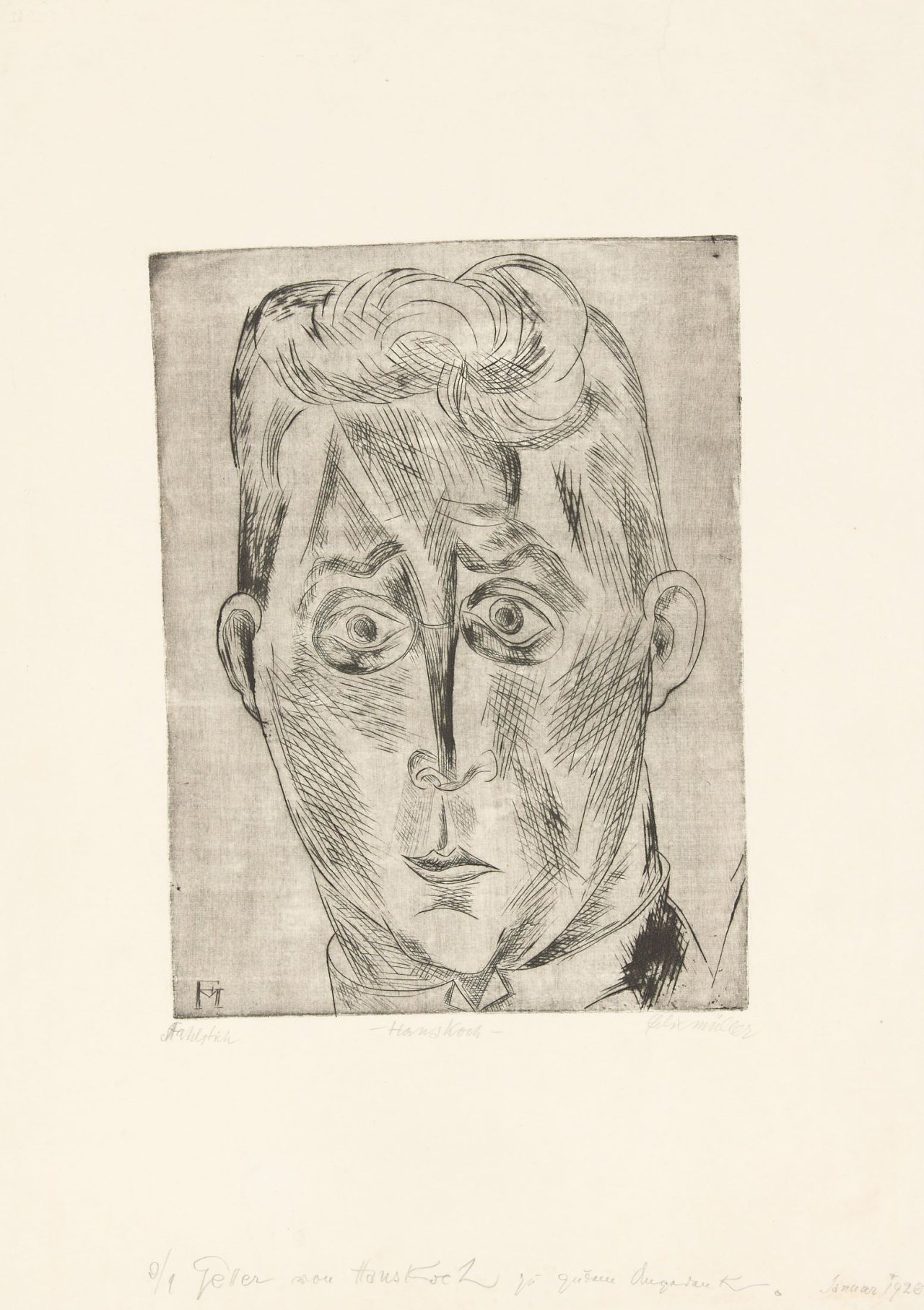 This picture shows the following artwork: Conrad Felixmüller. „Hans Koch“. 1919.