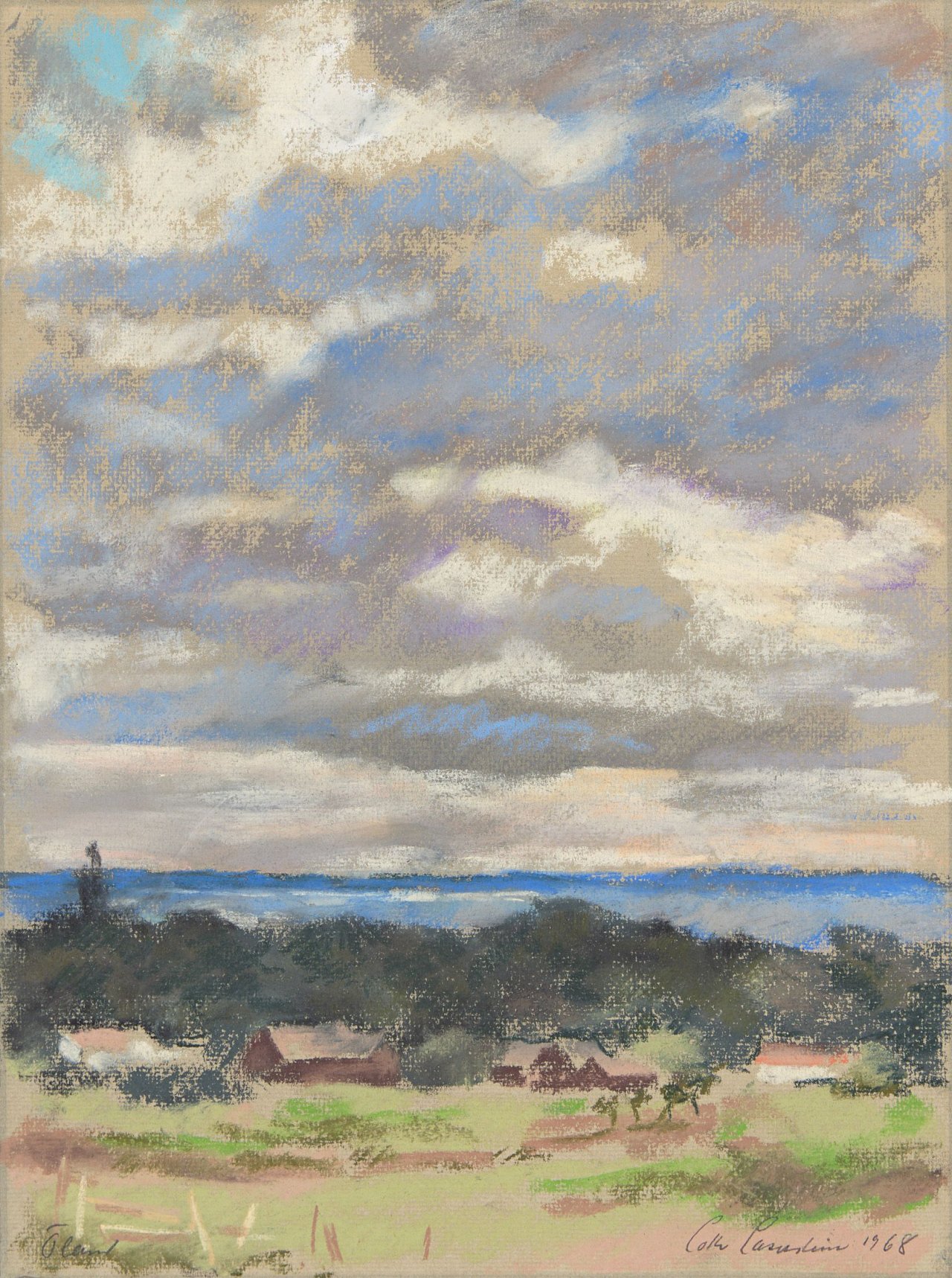 Auf diesem Bild ist das folgende Kunstwerk zu sehen: Lotte Laserstein. „Öland“. 1968.