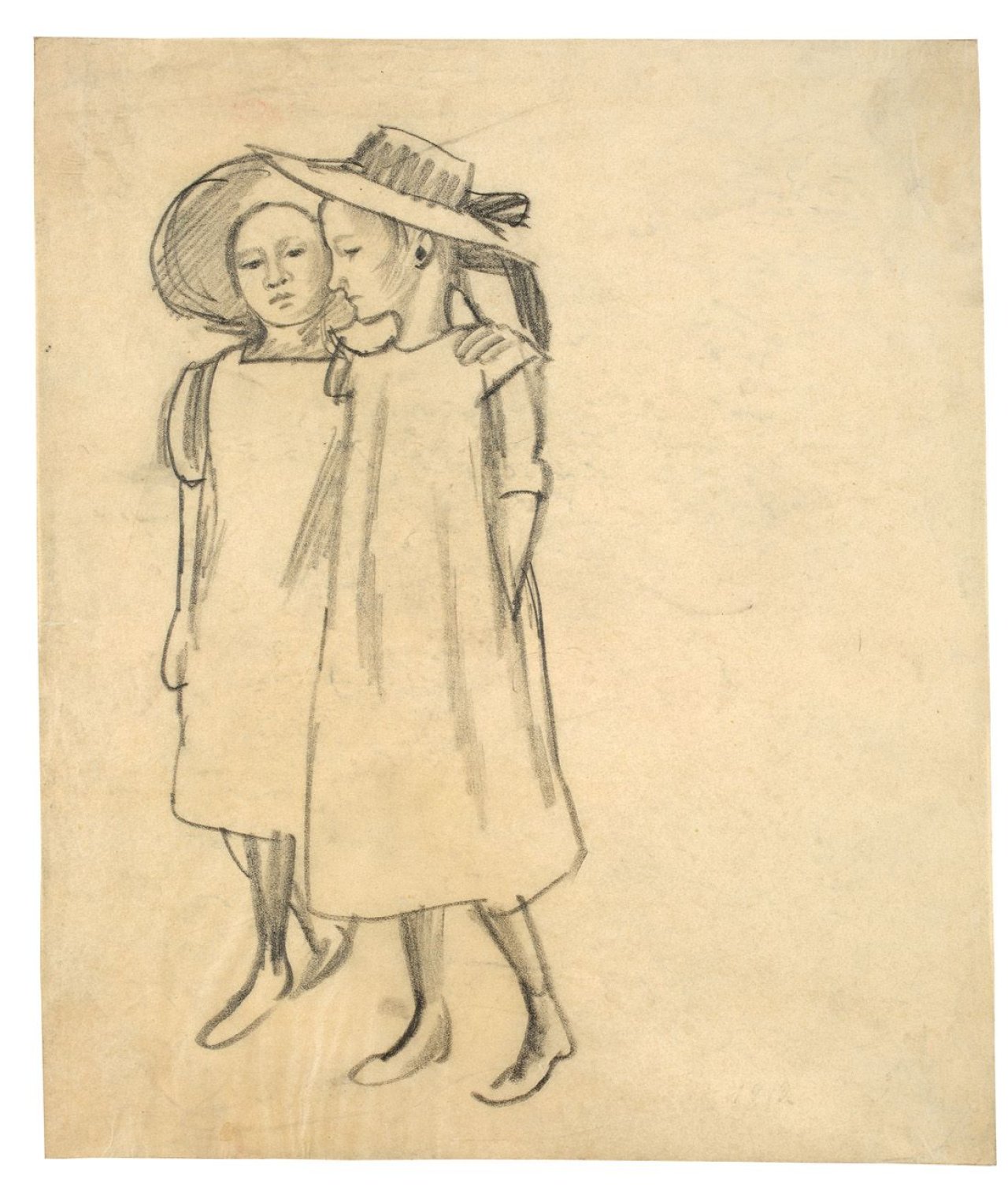 Auf diesem Bild ist das folgende Kunstwerk zu sehen: August Macke. Zwei Freundinnen. Um 1912.