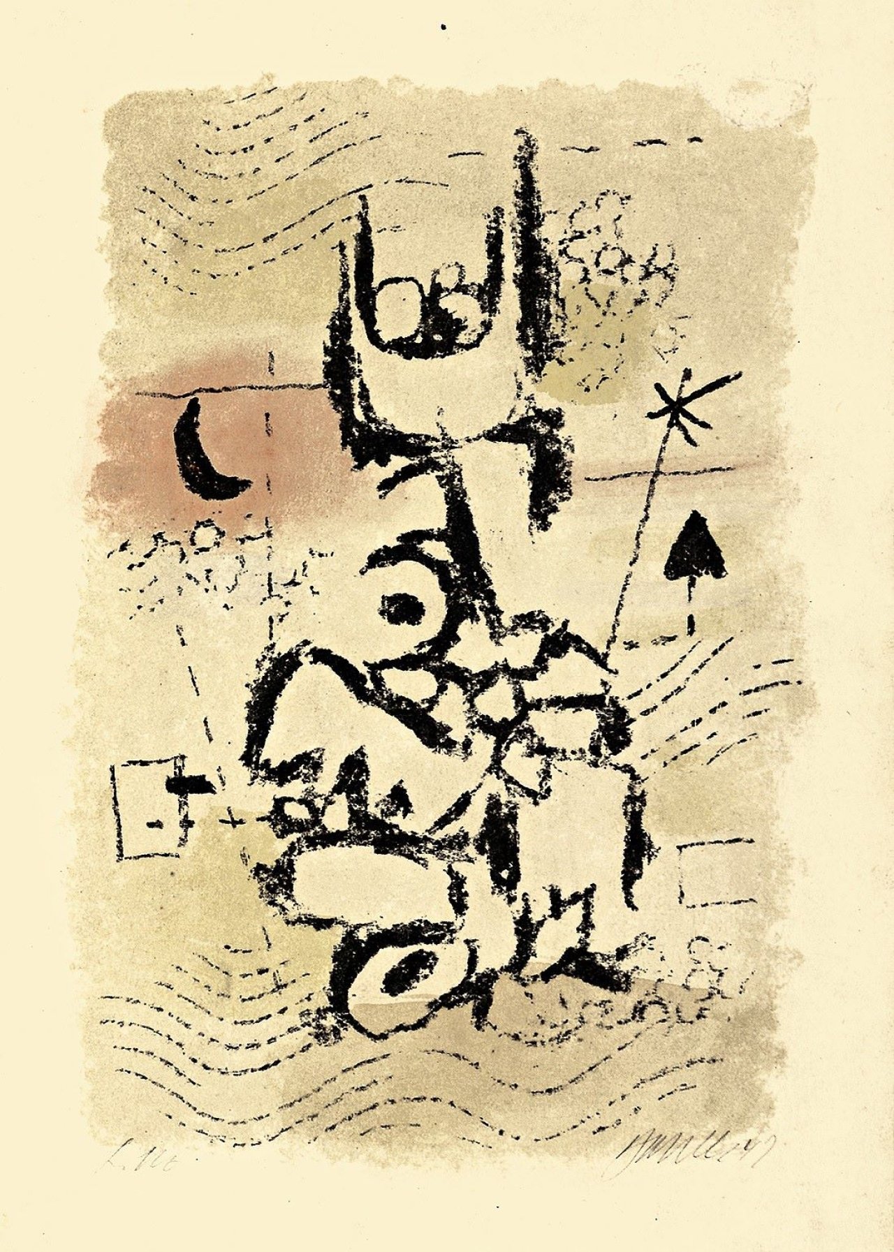 Auf diesem Bild ist das folgende Kunstwerk zu sehen: Willi Baumeister. „Lyrisch“. 1947.