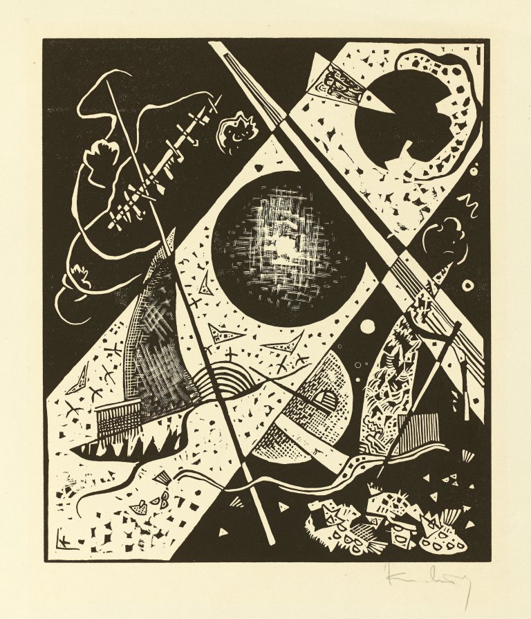 Auf diesem Bild ist das folgende Kunstwerk zu sehen: Wassily Kandinsky. „Kleine Welten VI“. 1922.