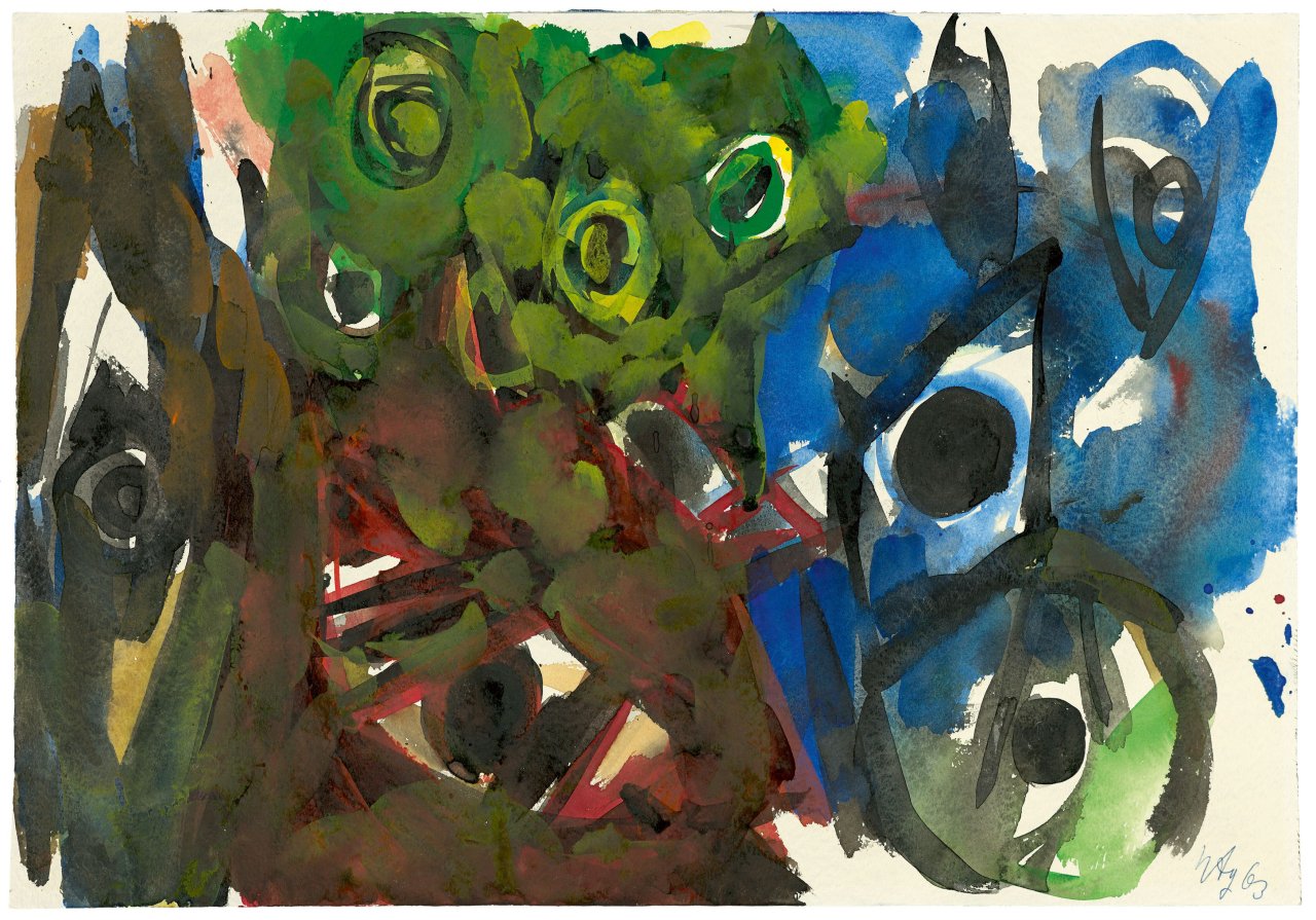 This picture shows the following artwork: Ernst Wilhelm Nay. „Ohne Titel“. 1963.