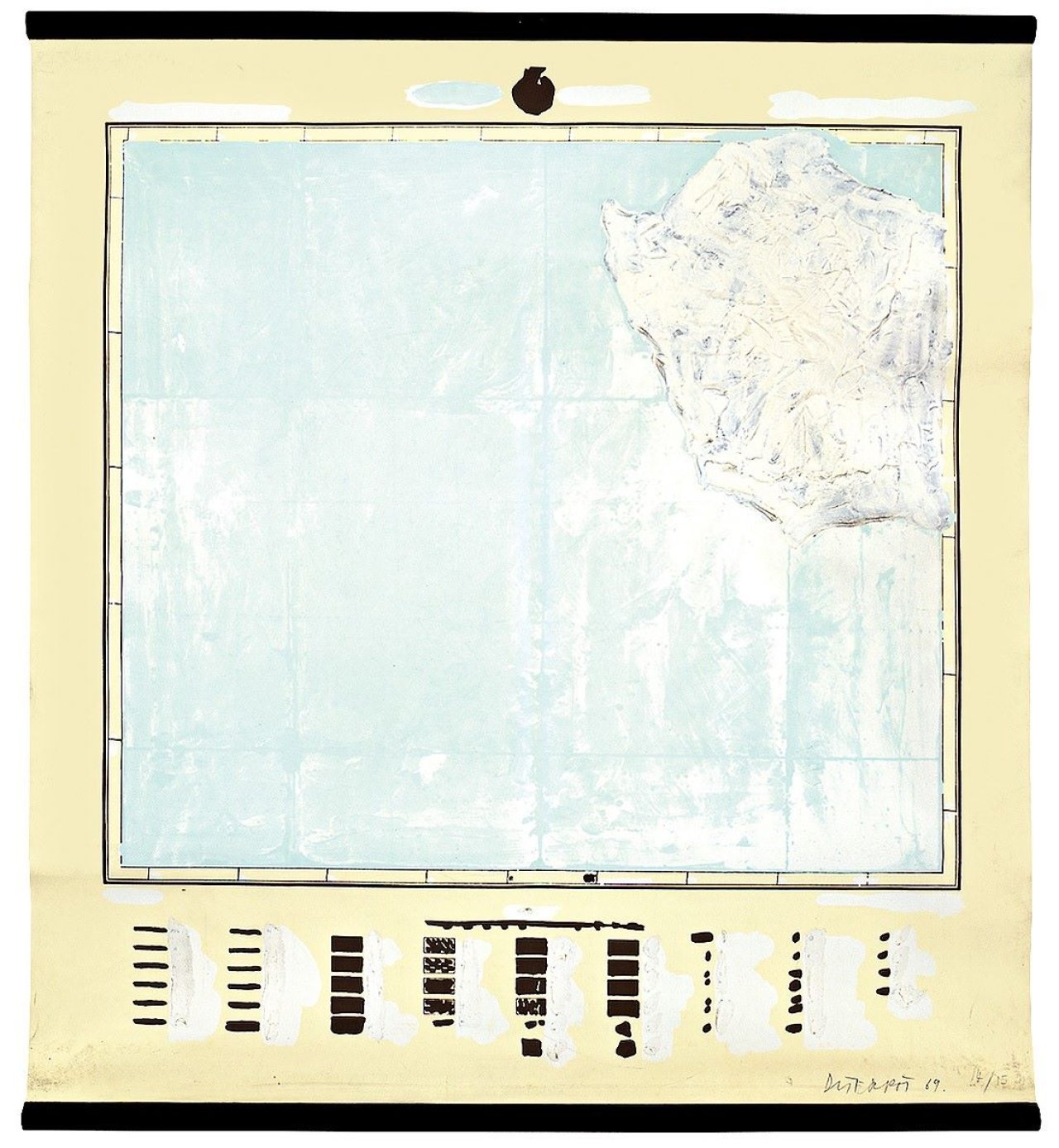 Auf diesem Bild ist das folgende Kunstwerk zu sehen: Dieter Roth. „Landkarte“. 1969.