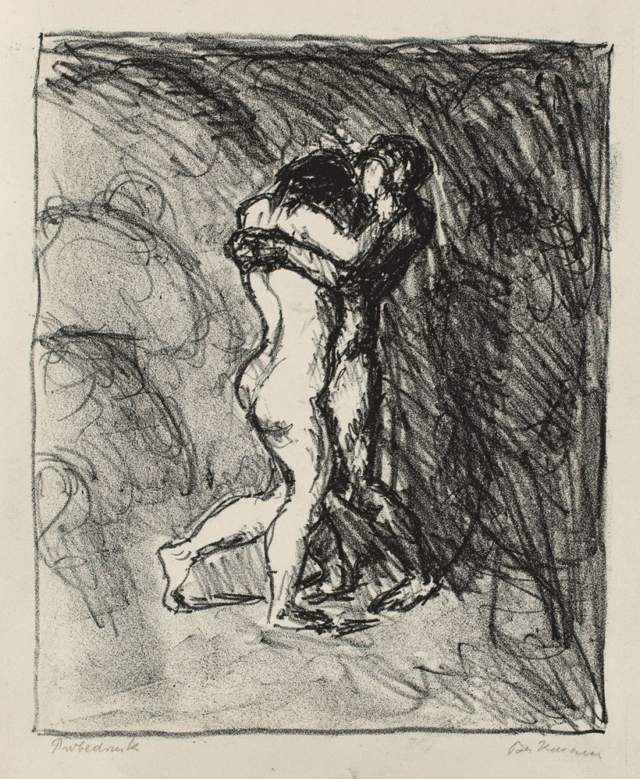 Auf diesem Bild ist das folgende Kunstwerk zu sehen: Max Beckmann. „Das Wiederfinden“. 1909.