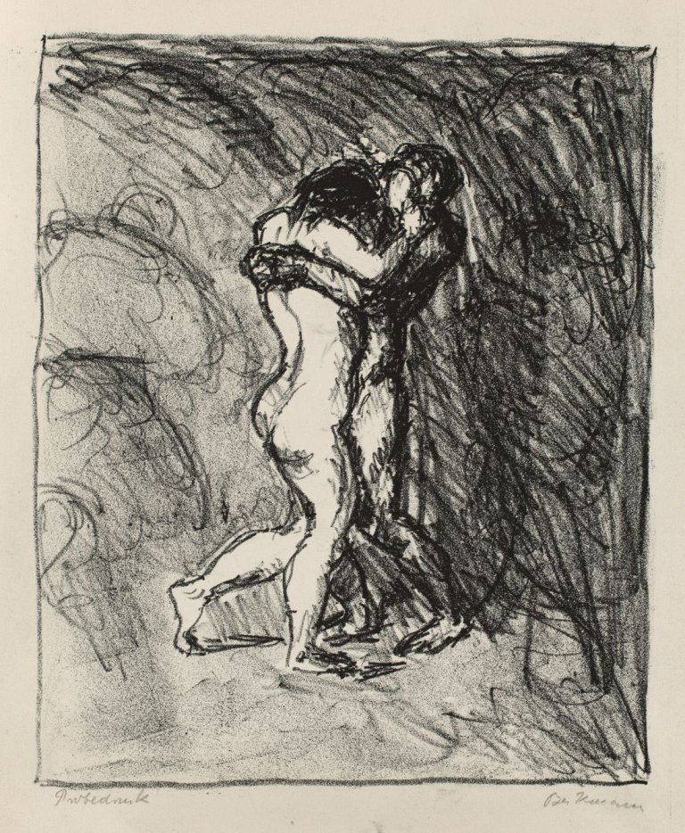 Auf diesem Bild ist das folgende Kunstwerk zu sehen: Max Beckmann. „Das Wiederfinden“. 1909.