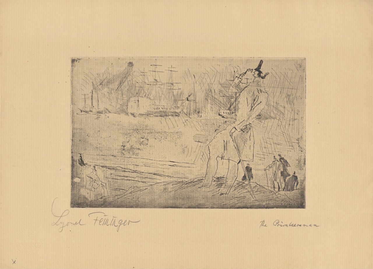 Auf diesem Bild ist das folgende Kunstwerk zu sehen: Lyonel Feininger. „The Privateteer“. 1911/12.