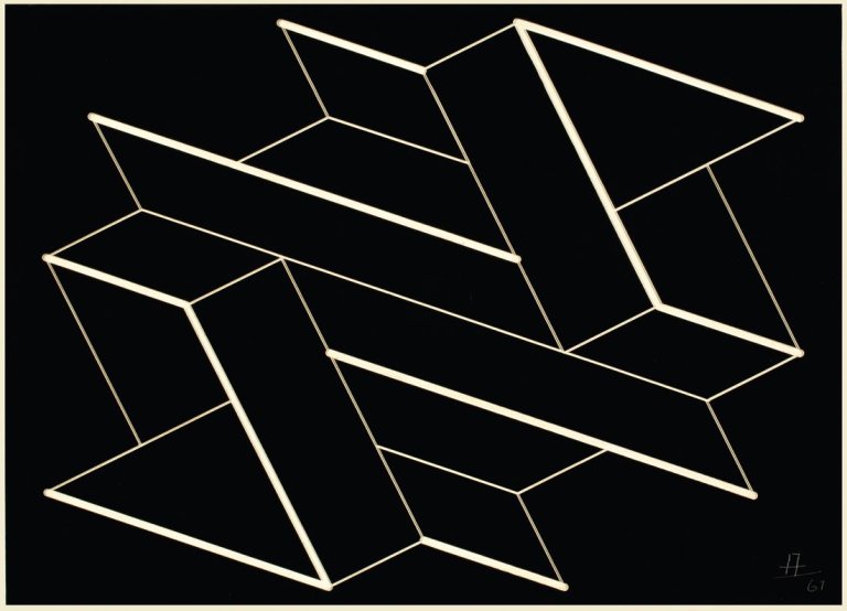 Auf diesem Bild ist das folgende Kunstwerk zu sehen: Josef Albers. Strukturale Konstellation. 1961.