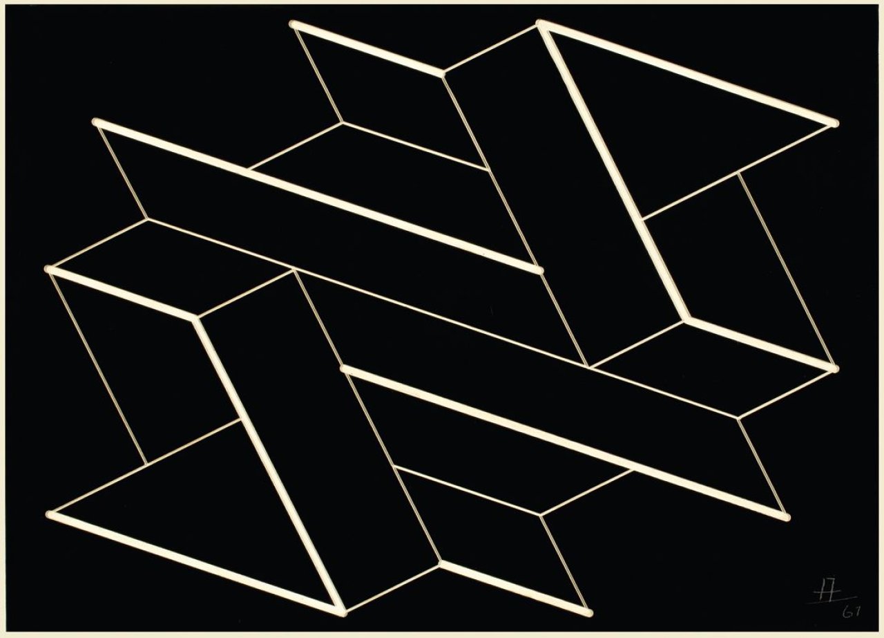 This picture shows the following artwork: Josef Albers. Strukturale Konstellation. 1961.