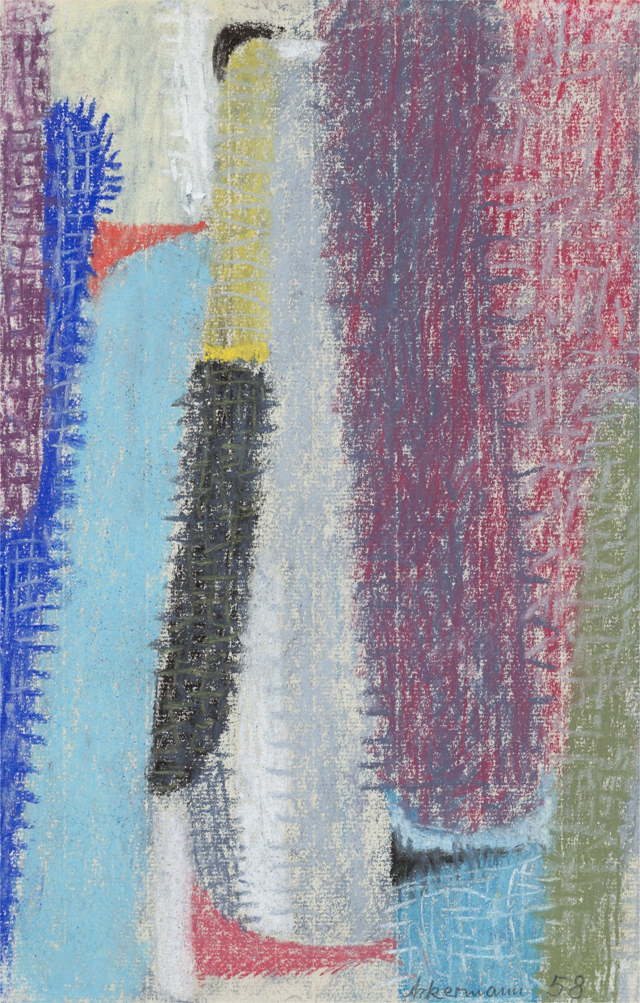 This picture shows the following artwork: Max Ackermann. Untitled. 1958.