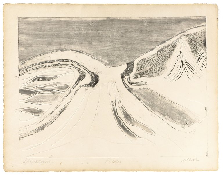 Auf diesem Bild ist das folgende Kunstwerk zu sehen: Rolf Nesch. „Felder“. 1934.
