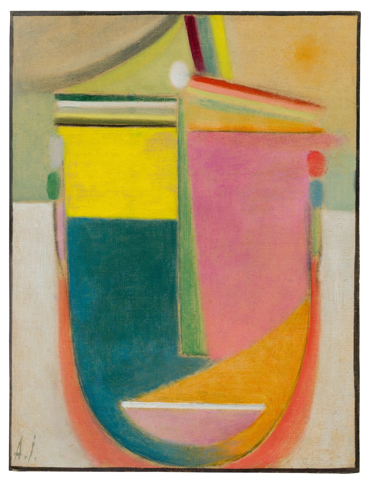 Auf diesem Bild ist das folgende Kunstwerk zu sehen: Alexej von Jawlensky. „Abstrakter Kopf: Komposition Nr. 9“. 1924.