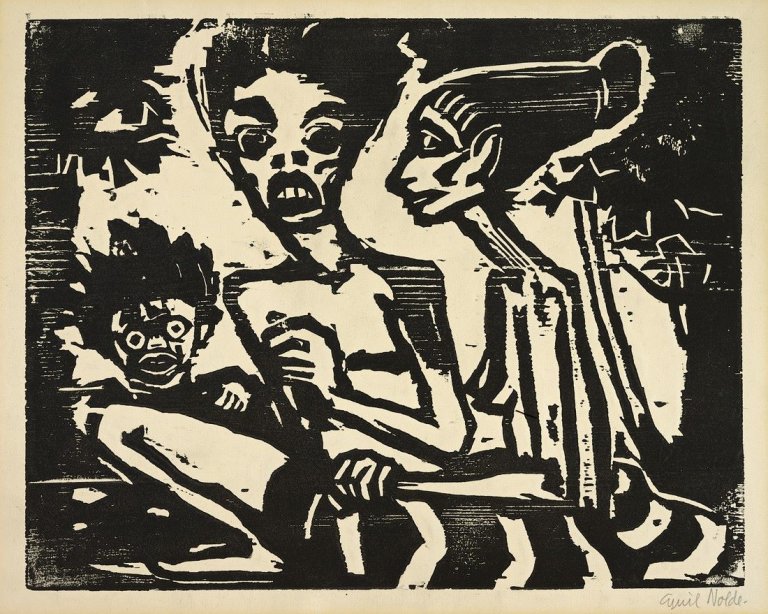 This picture shows the following artwork: Emil Nolde. „Familie“. 1917.