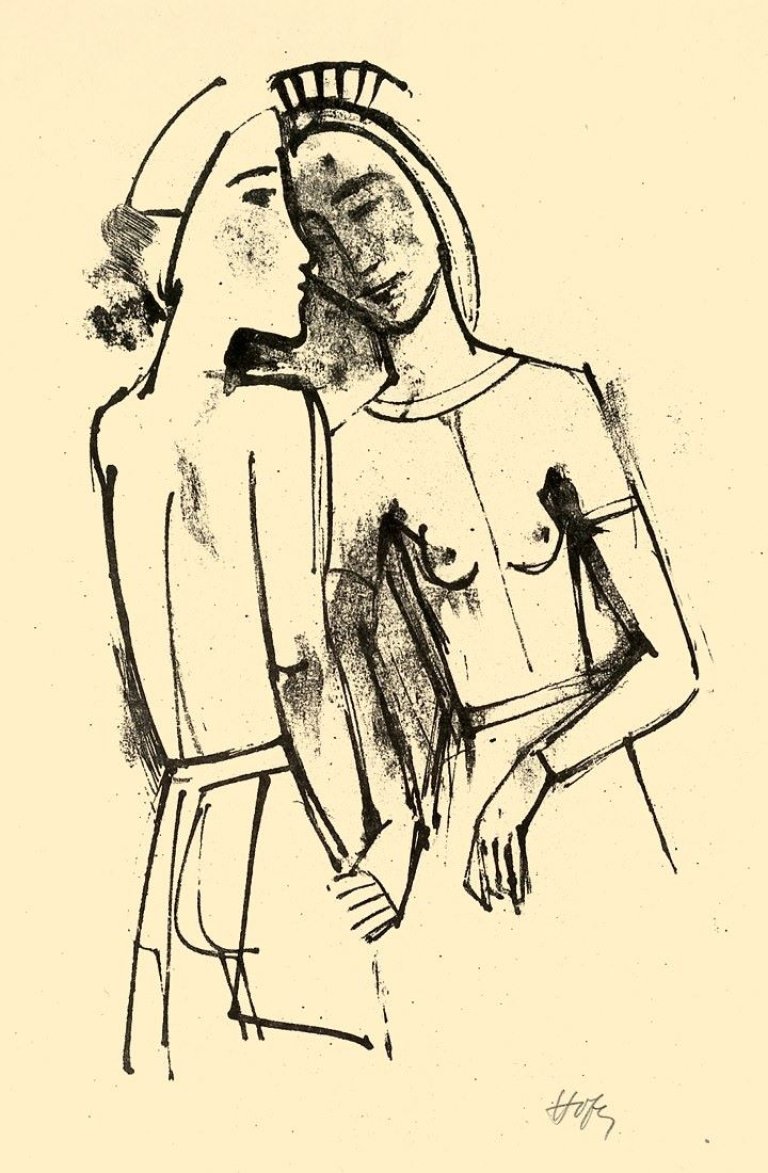 Auf diesem Bild ist das folgende Kunstwerk zu sehen: Karl Hofer. „Freundinnen“. Um 1923.