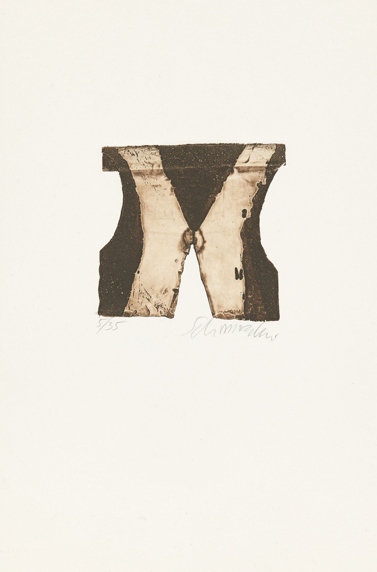 This picture shows the following artwork: Emil Schumacher. Untitled. 1972.