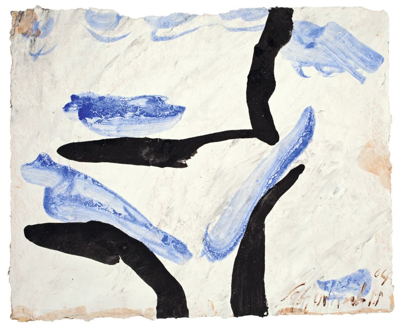This picture shows the following artwork: Emil Schumacher. Untitled. 1964.