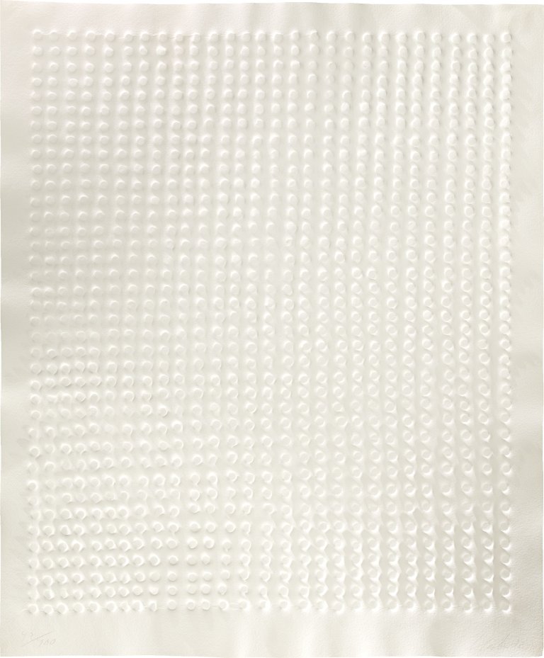 Auf diesem Bild ist das folgende Kunstwerk zu sehen: Günther Uecker. Ohne Titel. 1972.