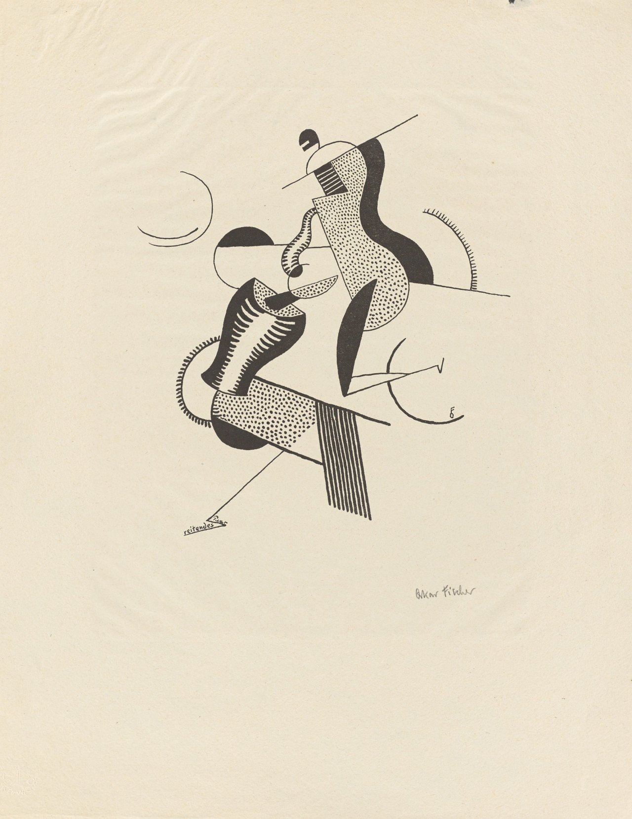 Auf diesem Bild ist das folgende Kunstwerk zu sehen: Oskar Fischer. „reitendes Paar“. 1920/21.