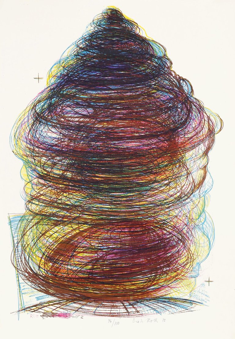Auf diesem Bild ist das folgende Kunstwerk zu sehen: Dieter Roth. „Kreisel“. 1973.