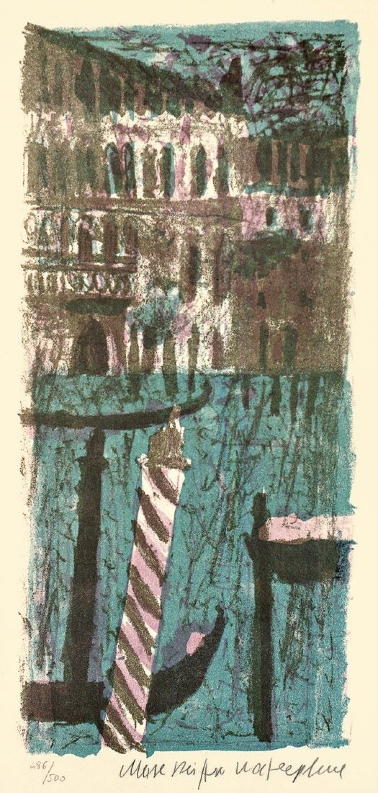 Auf diesem Bild ist das folgende Kunstwerk zu sehen: Max Peiffer Watenphul. „Venedig, Blick auf den Canal Grande“. 1972.