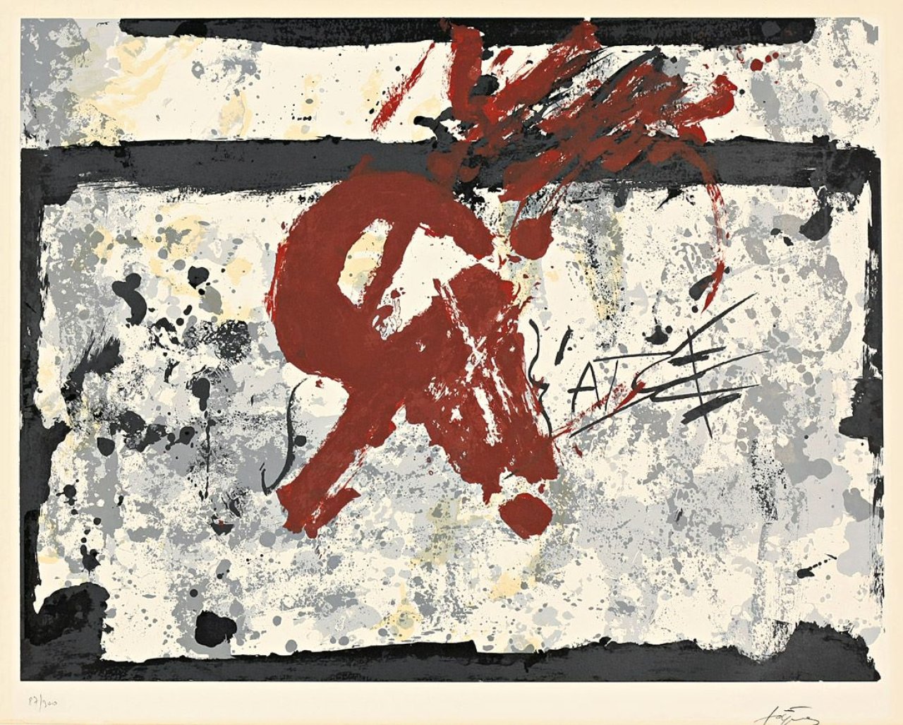 This picture shows the following artwork: Antoni Tàpies. Untitled. 1970.