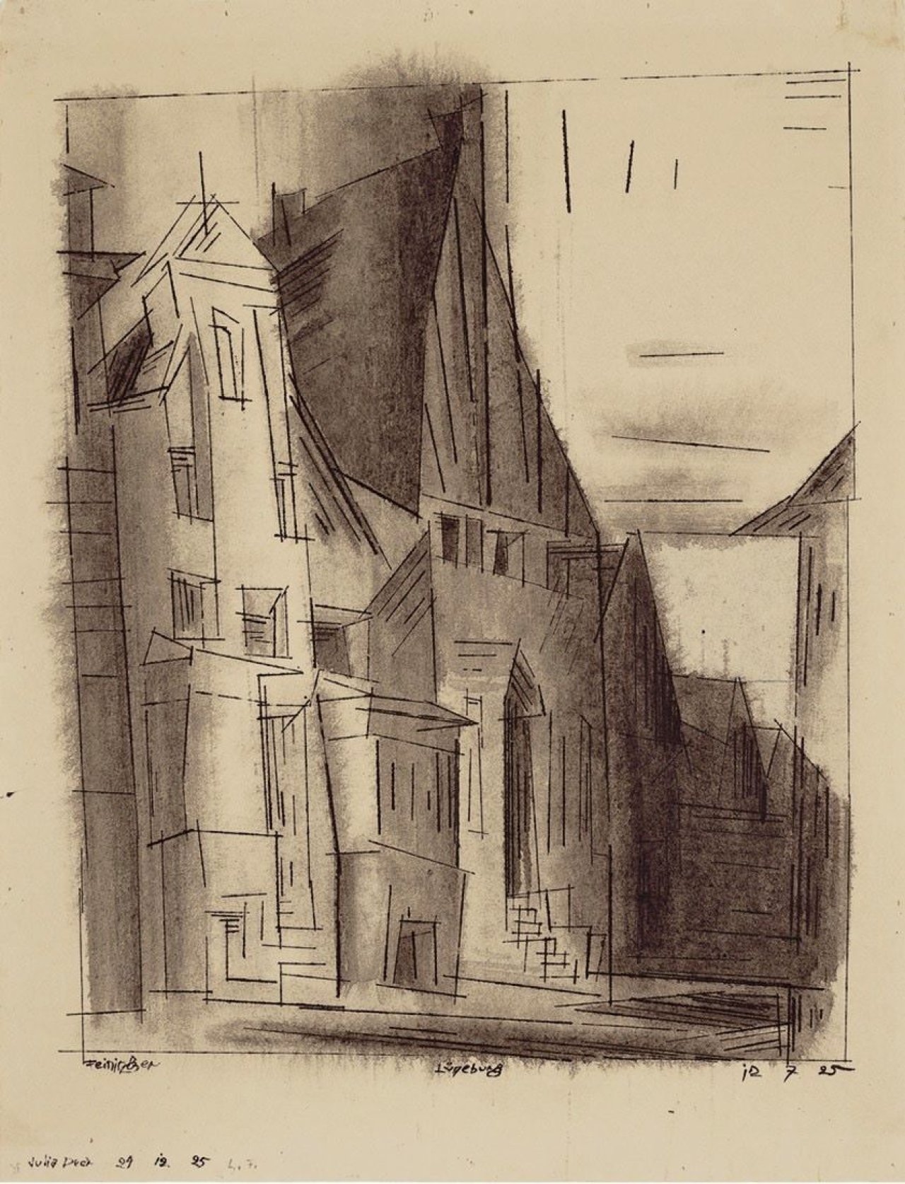 This picture shows the following artwork: Lyonel Feininger. „Lüneburg“. 1925.