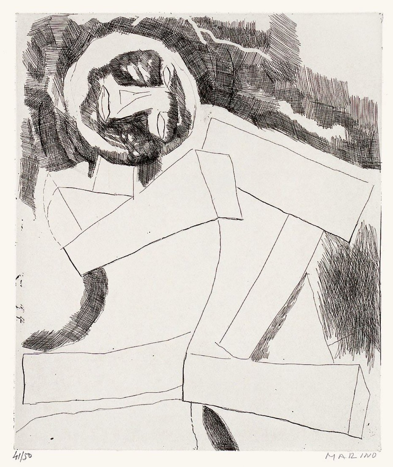 Auf diesem Bild ist das folgende Kunstwerk zu sehen: Marino Marini. „Il Guerriero“. 1962.