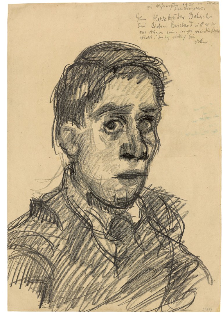 Auf diesem Bild ist das folgende Kunstwerk zu sehen: Oskar Kokoschka. „Selbstbildnis“. 1920.